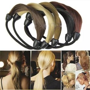 RoxyMc’s ponytail holder real hair look BLACK